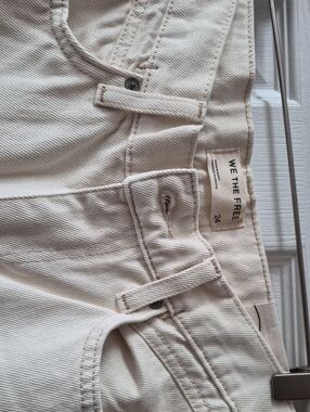 We The Free Cream High-Rise Denim Jeans